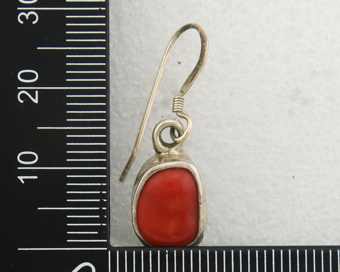 Navajo Earrings 925 Silver Natural Coral Native American Artist C.80's