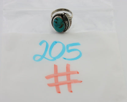 Navajo Handmade Ring 925 Silver Natural Turquoise Artist Signed IJC C.80's