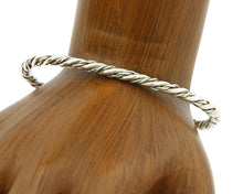 Navajo 3.4 mm Wide 925 Solid Sterling Silver Handmade Hand Stamped Cuff Bracelet