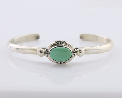 Navajo Bracelet 925 Silver Natural Turquoise Native American Artist C.80's