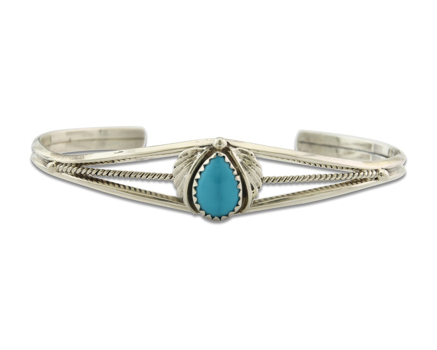 Vintage Navajo Bracelet 925 Silver Blue Turquoise Handmade