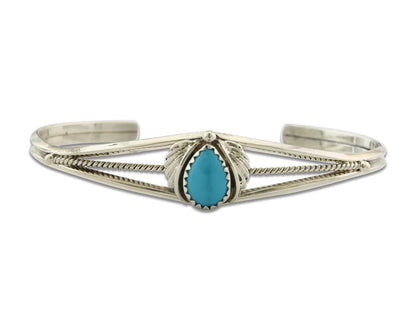 Vintage Navajo Bracelet 925 Silver Blue Turquoise Handmade