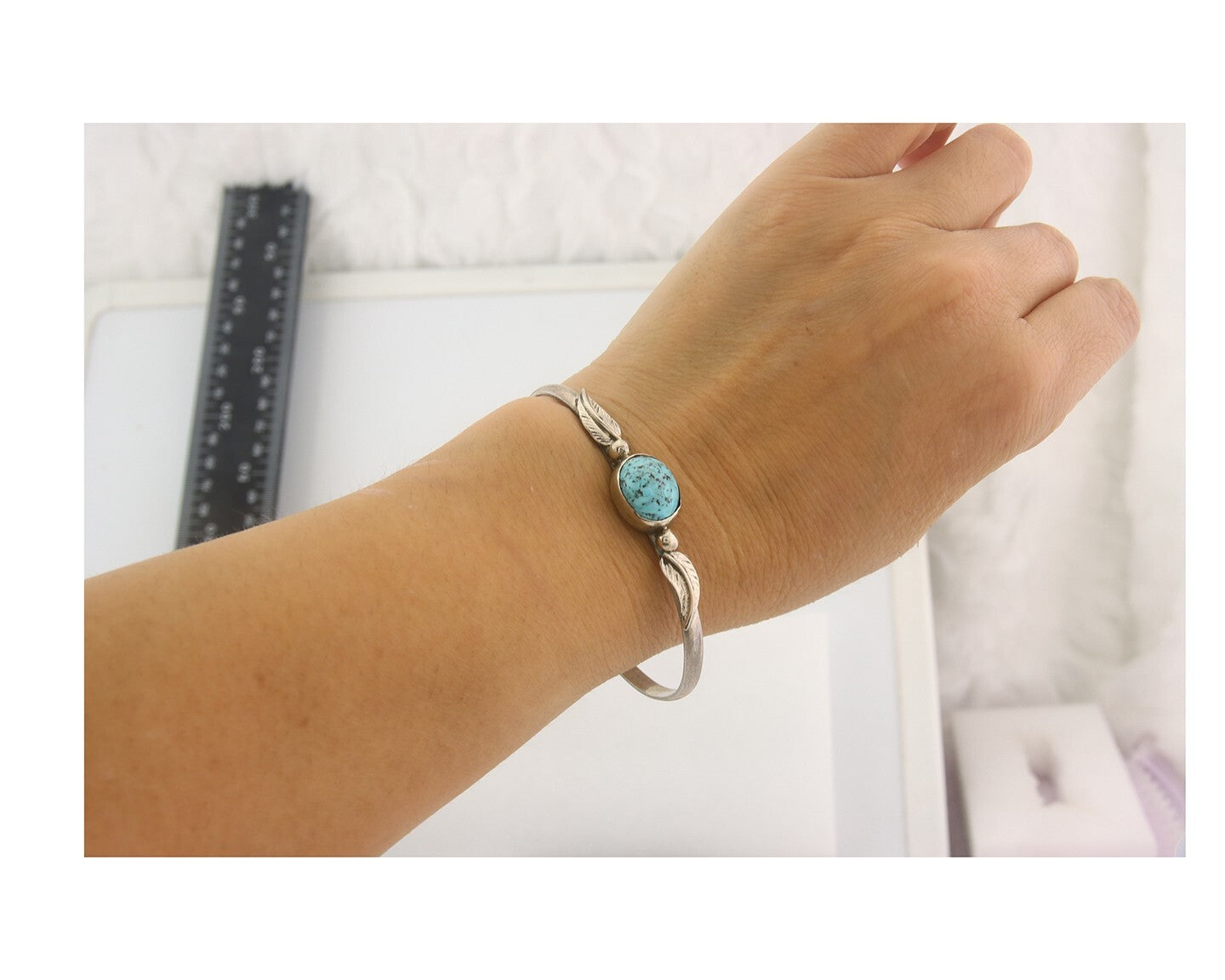 Vintage Navajo Bracelet 925 Silver Turquoise Traditional Handmade Authentic