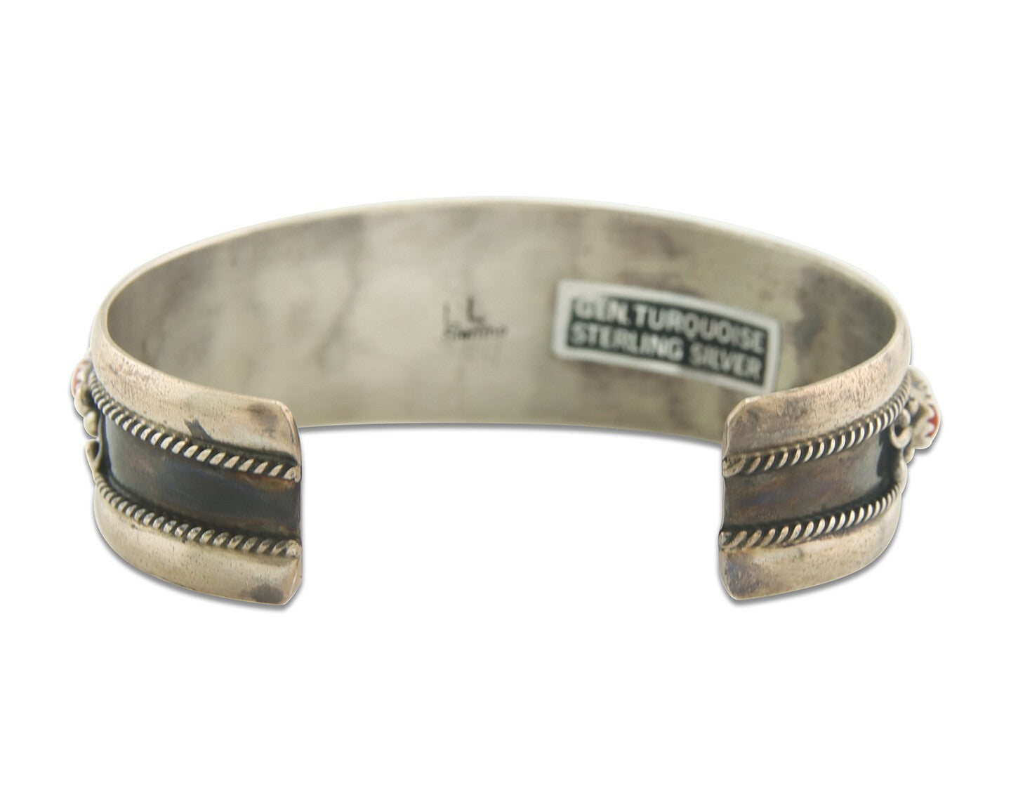 Vintage Navajo Bracelet 925 Silver Handmade Authentic Gemstone Traditional LL