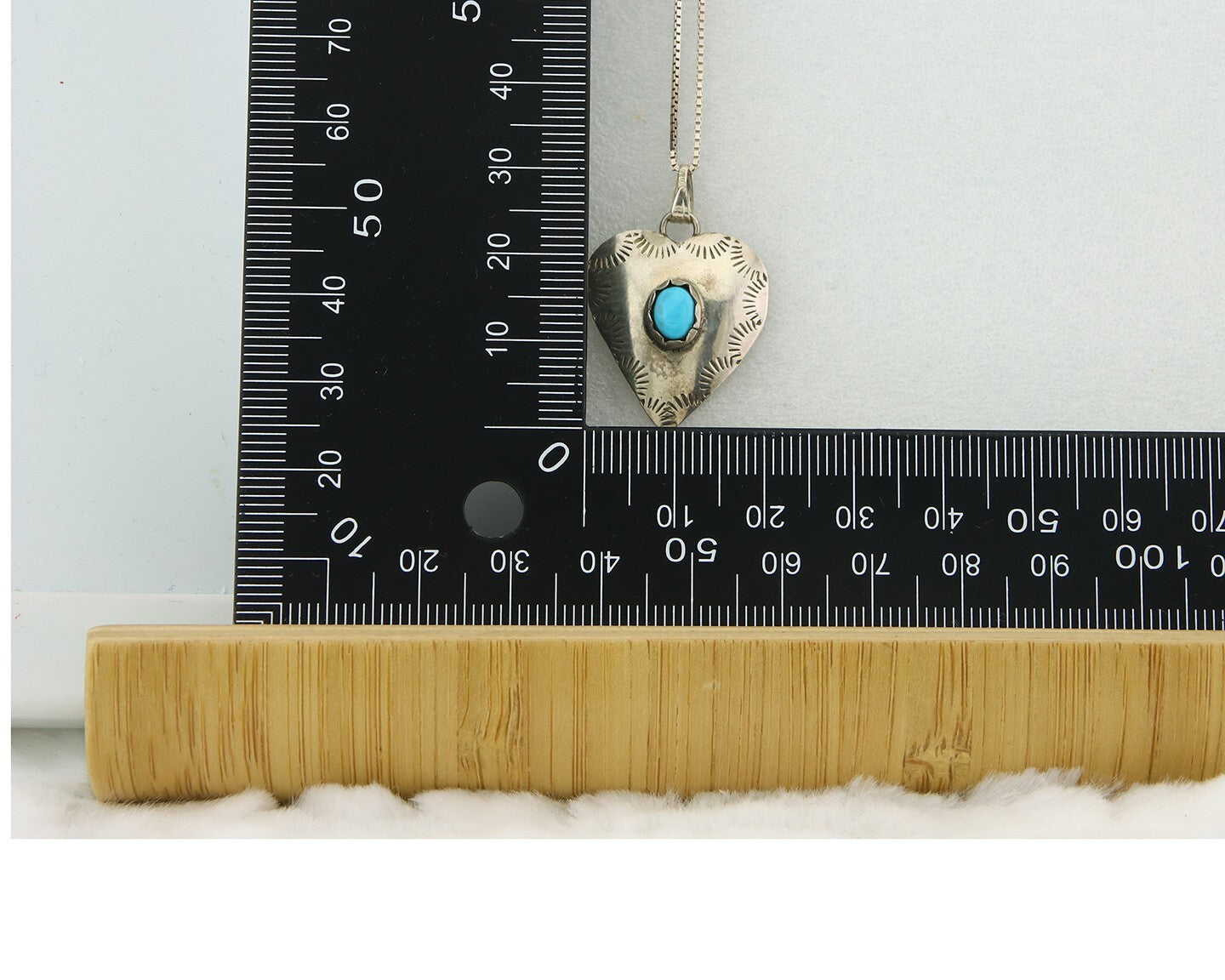 Navajo Sterling Silver Necklace Authentic Turquoise Vintage Handmade Artist ES