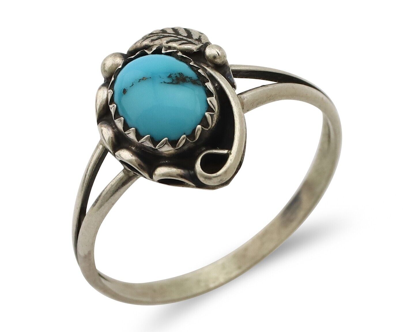 Navajo Ring 925 Silver Turquoise Artist Signed SkyStone Creations C.80's