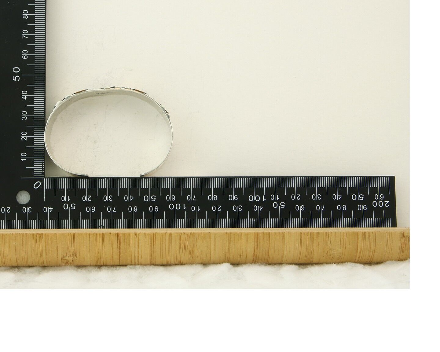 Navajo Bracelet Gold & 925 Silver Handmade 16mm Wide Artist Signed Thomas Singer