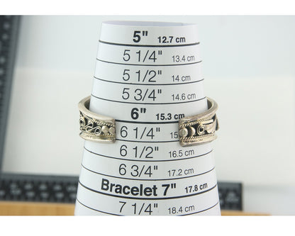 Vintage Navajo Bracelet 925 Silver Handmade Authentic Gemstone Traditional JM