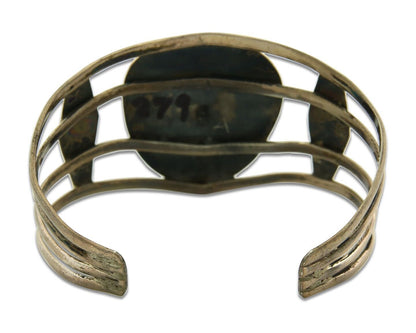 Vintage Navajo Bracelet 925 Silver Natural Blue Turquoise Native American Artist