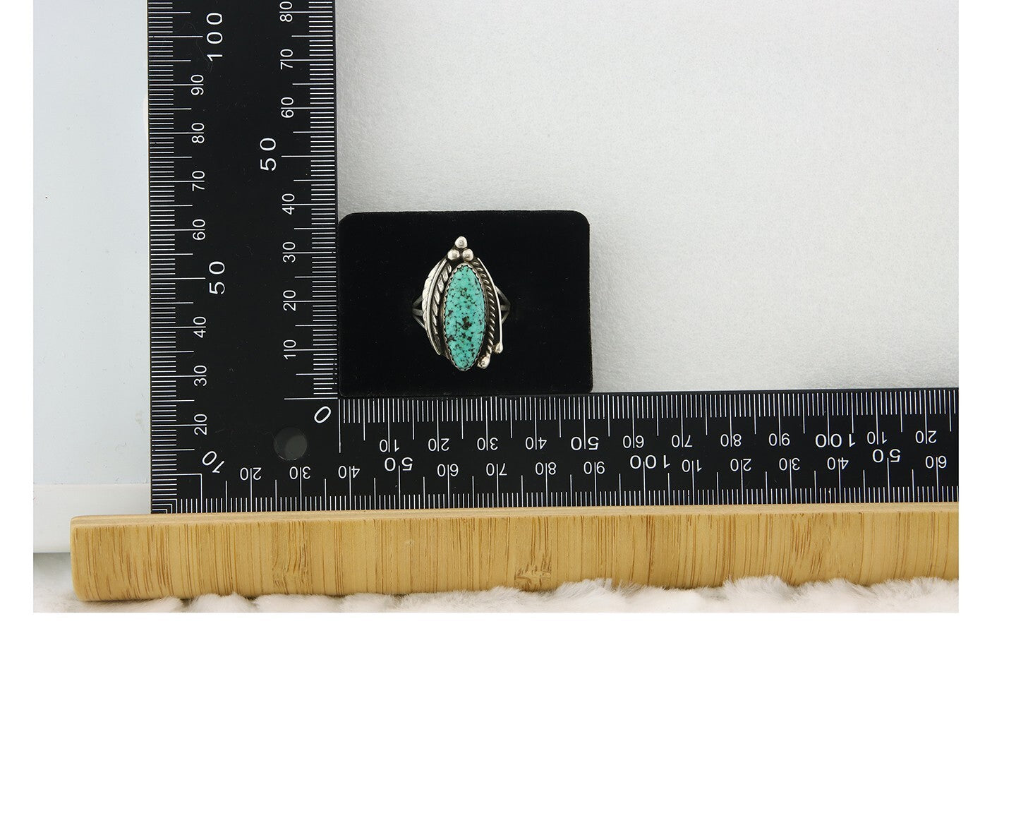 Vintage Navajo Ring 925 Sterling Silver Turquoise Handmade Size 8.5