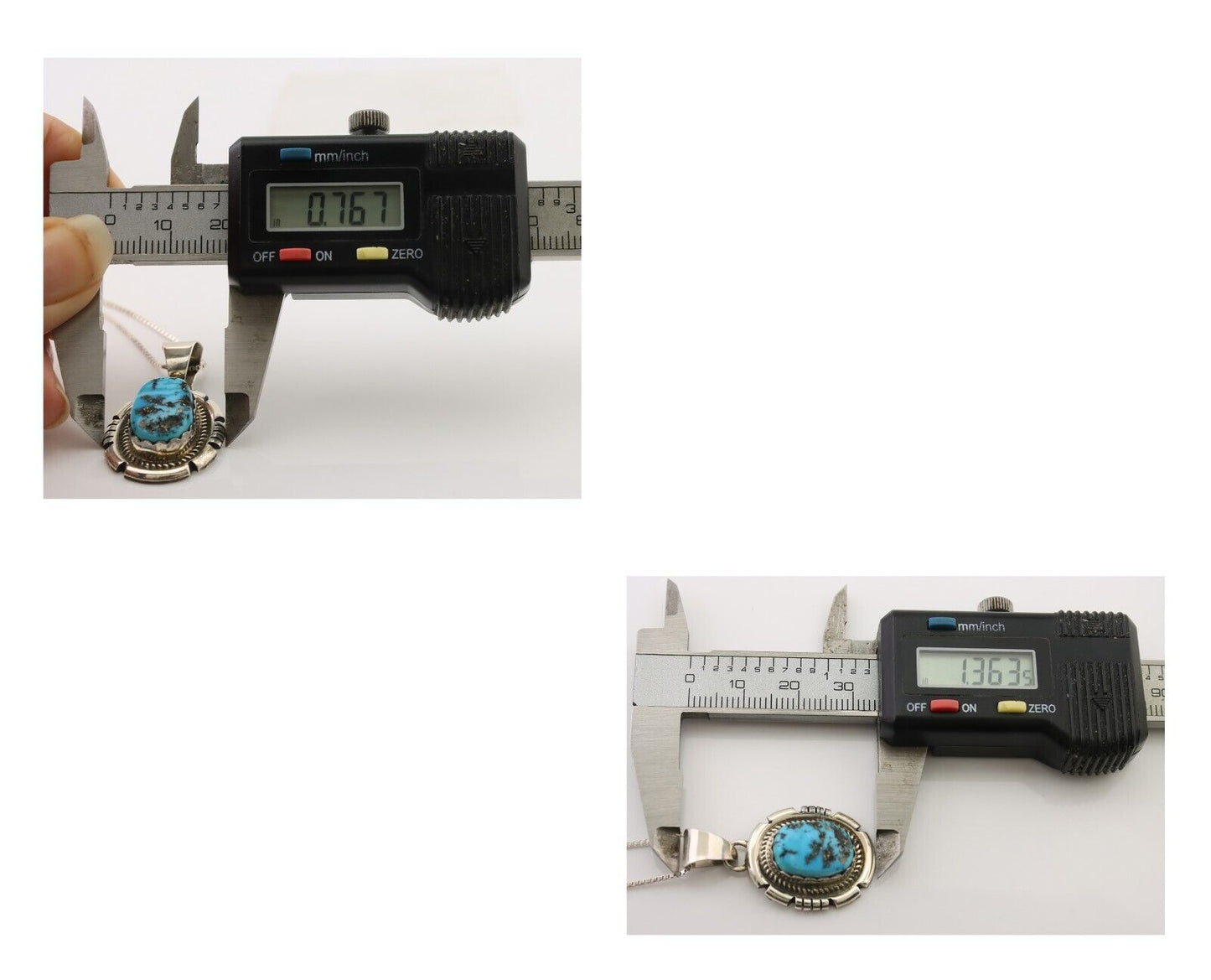 Navajo Ring 925 Silver Sleeping Beauty Turquoise Artist Signed Jon McCray C.80's