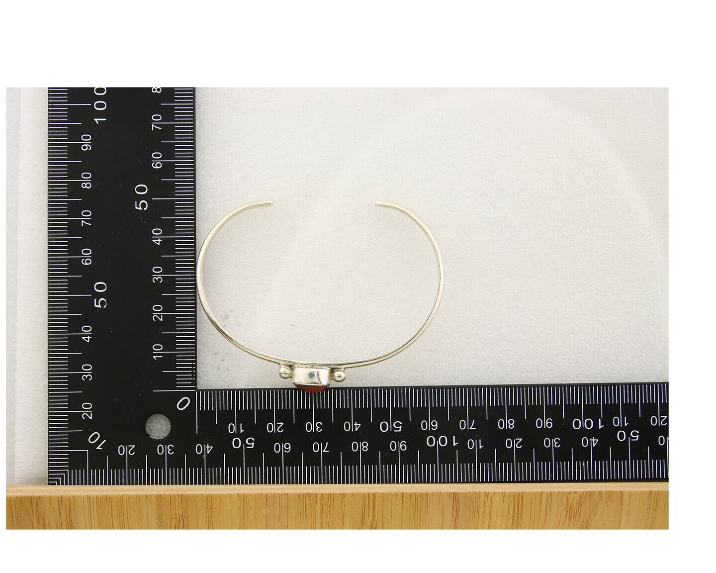 Navajo Bracelet .925 Silver Natural Red Coral Cuff Native American Artist C.80's