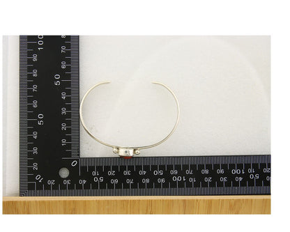 Navajo Bracelet .925 Silver Natural Red Coral Cuff Native American Artist C.80's