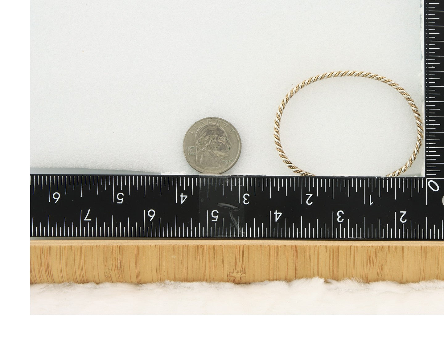 Navajo Twist Bracelet Sterling Silver Gold Authentic Vintage Native Artist 2.7mm