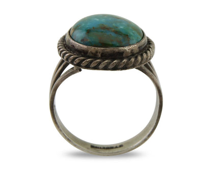 Navajo Handmade Ring 925 Silver Turquoise Native American Artist C.80's