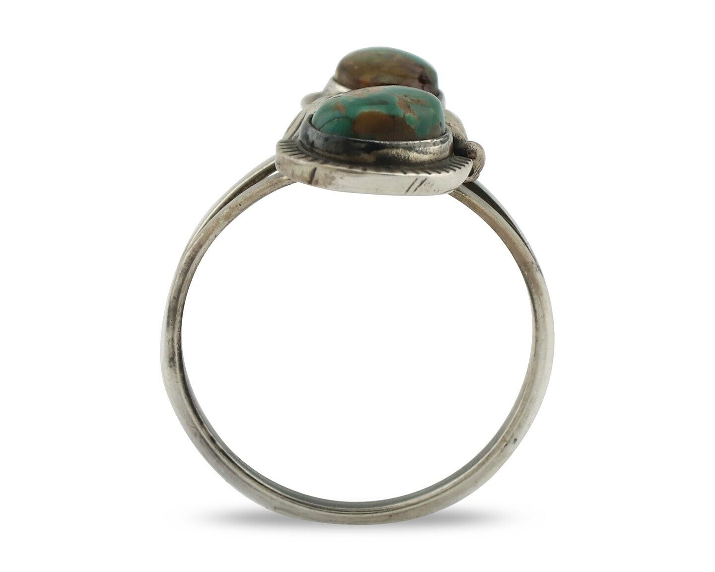Navajo Ring 925 Silver Natural AAA Blue Turquoise Artist Signed Tom Willeto C80s