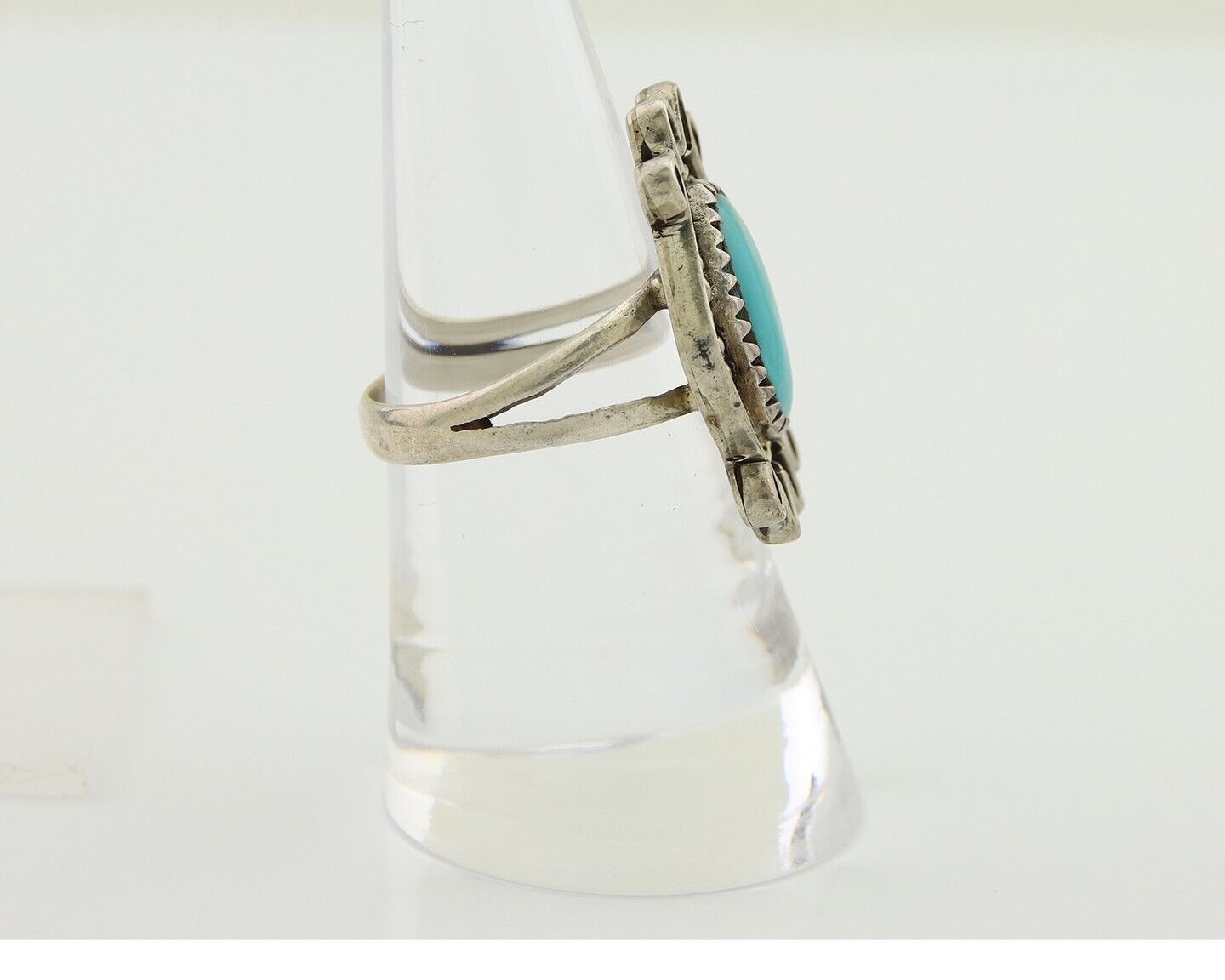 Navajo Handmade Ring 925 Silver Natural Arizona Turquoise Artist C.80's