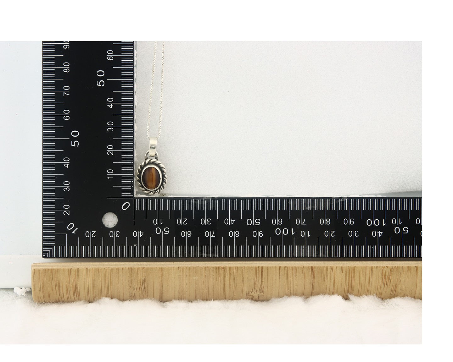 Navajo Sterling Silver Necklace Authentic Tiger Eye Sapphire Vintage Handmade