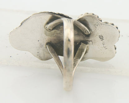 Vintage Navajo Ring 925 Sterling Natural Gemstones Signed Justin Morris Sz 7.0