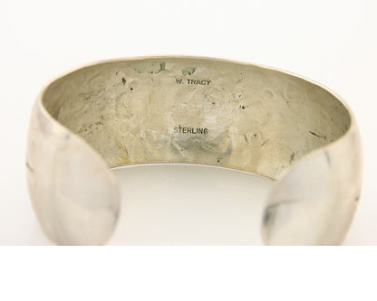 Navajo Bracelet 925 Silver Handmade Artist Signed Wilbur Tracy C.80s