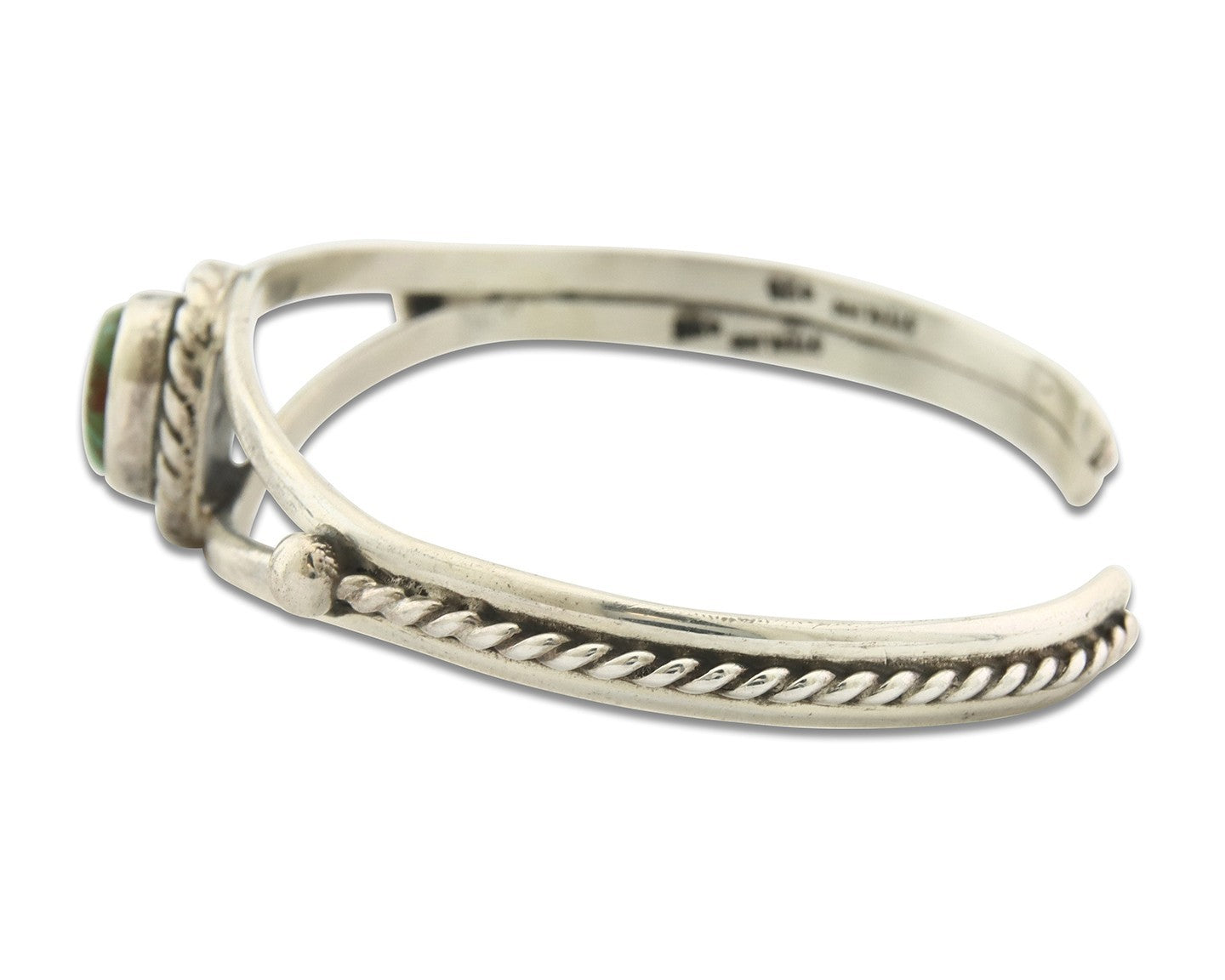 Vintage Navajo Bracelet 925 Silver Turquoise Tranditional Handmade Signed Gecko