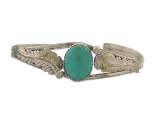 Vintage Navajo Bracelet 925 Silver Turquoise Traditional Handmade Authentic