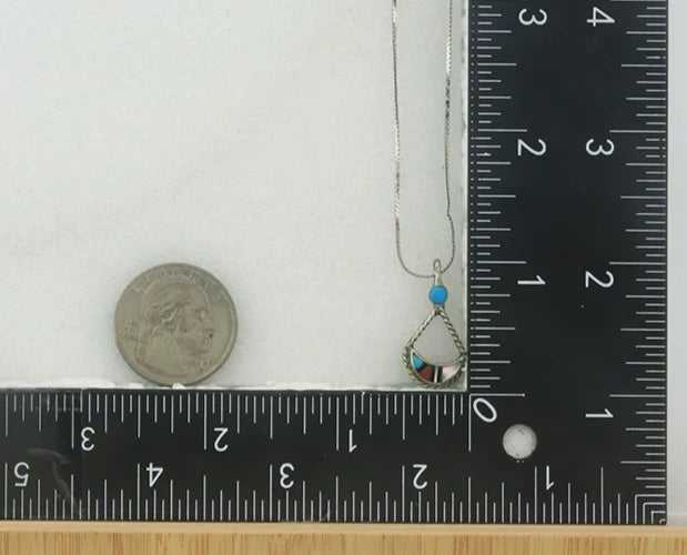 Navajo Necklace Sterling Silver Natural Blue Turquoise Vintage