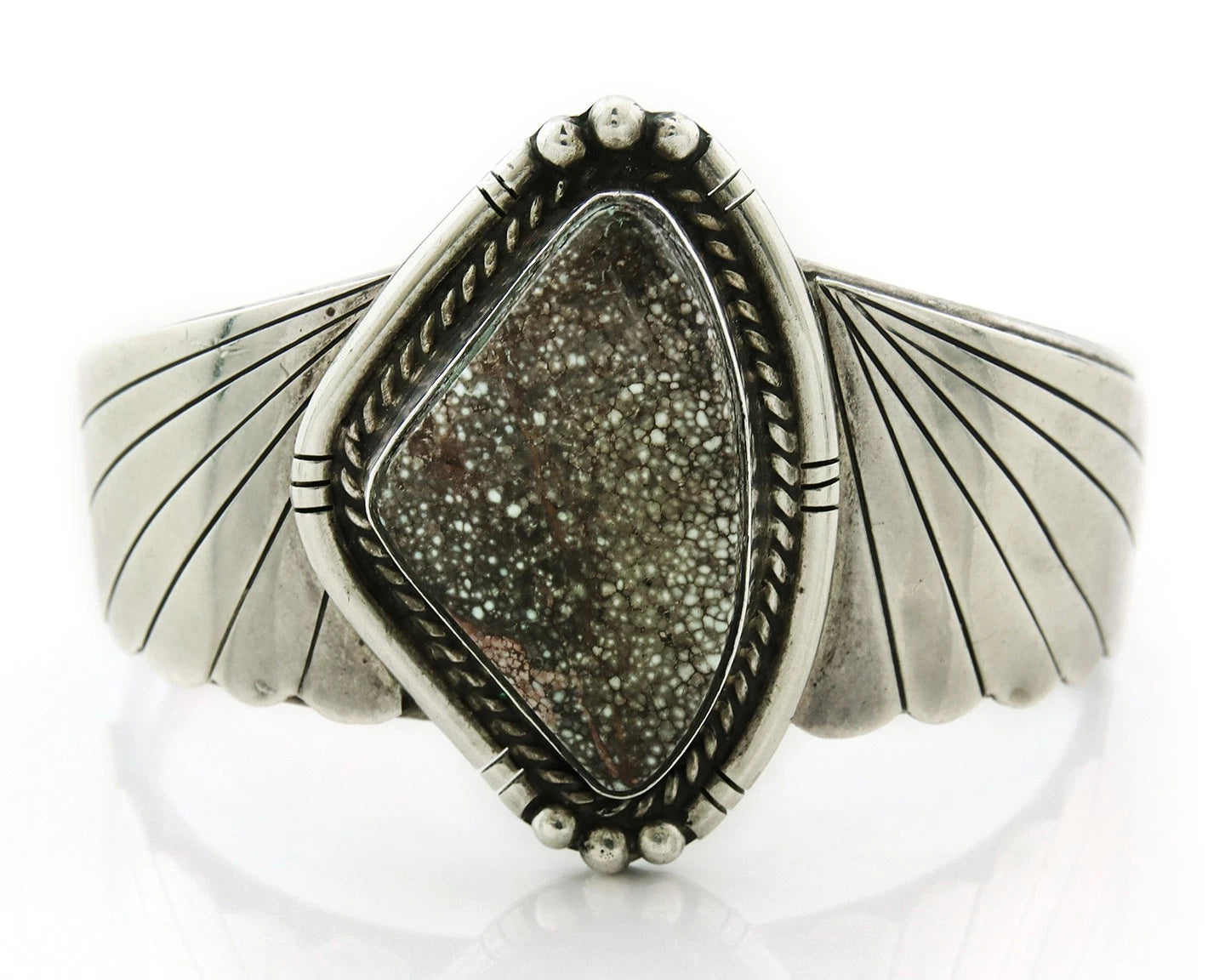 Navajo Cuff Bracelet 925 Sterling Silver Turquoise Vintage Artist Handmade