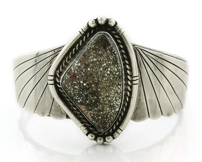 Navajo Cuff Bracelet 925 Sterling Silver Turquoise Vintage Artist Handmade