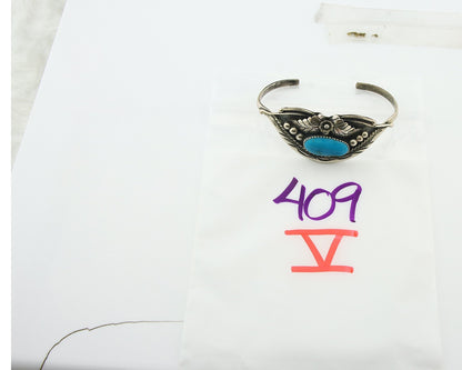 Vintage Navajo Bracelet 925 Silver Turquoise Traditional Handmade Authentic Sign