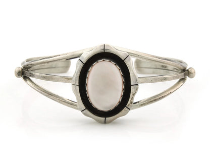 Navajo Cuff Bracelet Sterling Silver Authentic Pink Muscle Signed K