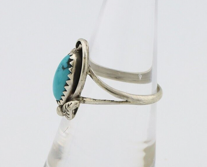 Navajo Ring 925 Silver Turquoise Artist Signed SkyStone Creations C.80's