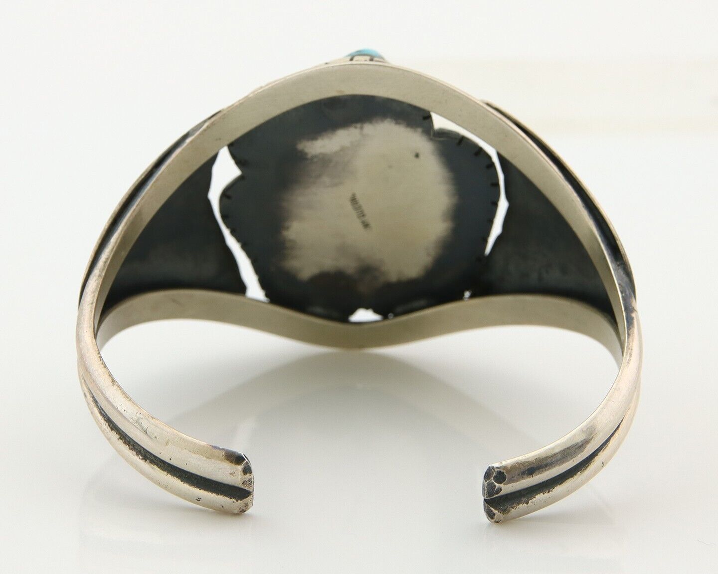 Navajo Bracelet 925 Silver Natural Bisbee Turquoise Cuff Signed Tony Guerro C80s