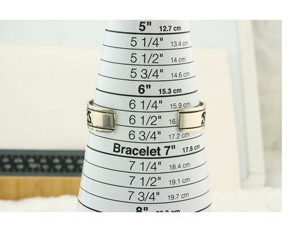 Navajo Bracelet 925 Silver Artist Signed Thomas Singer Cuff Made in the 1980's