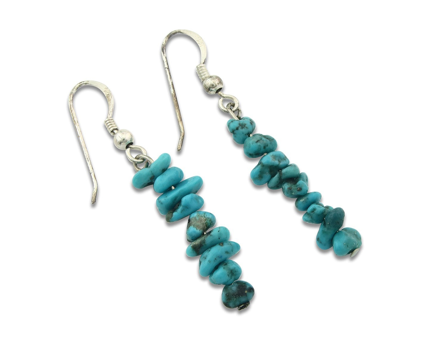 Navajo Earrings Sterling Silver Turquoise Dangle Vintage Authentic