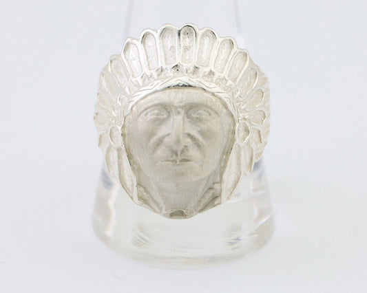 Indian Chief Ring 925 Sterling Silver SOLID CAST 925 STERLING SILVER Size 11