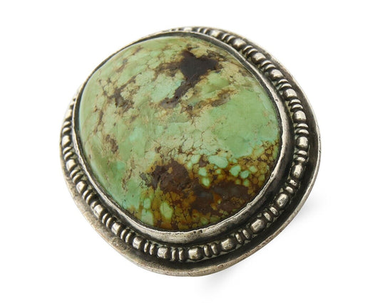 Vintage Navajo Ring 925 Silver Turquoise Native Artist C.80's Size 7