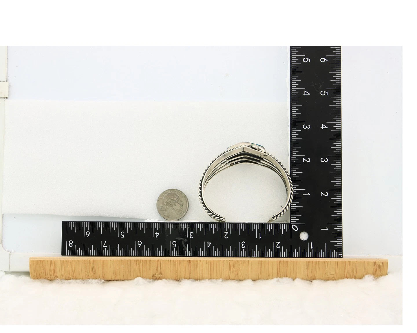 Navajo Cuff Bracelet Sterling Silver Natural Nevada Turquoise Native Vintage