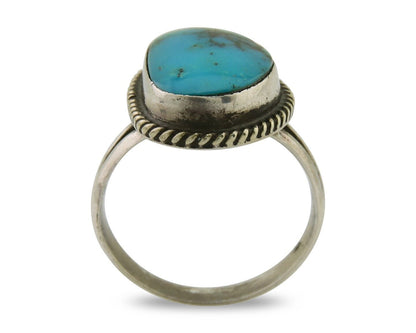 Navajo Ring 925 Sterling Silver Turquoise Native American Artist C.80's