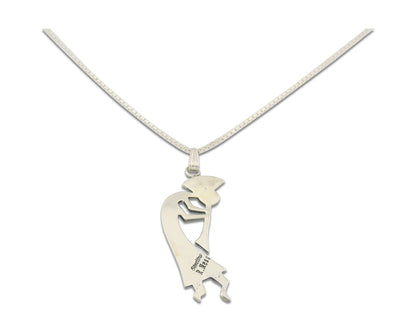 Navajo Kokopelli Necklace Sterling Silver Authentic Natural Gemstone