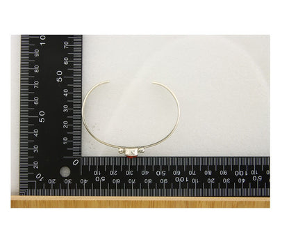 Navajo Bracelet .925 Silver Natural Red Coral Cuff Native American Artist C.80's