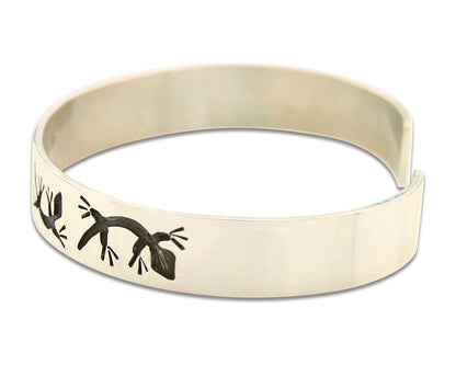 Hopi Bracelet 925 Silver Handmade Artist Signed Half Sun C.80's