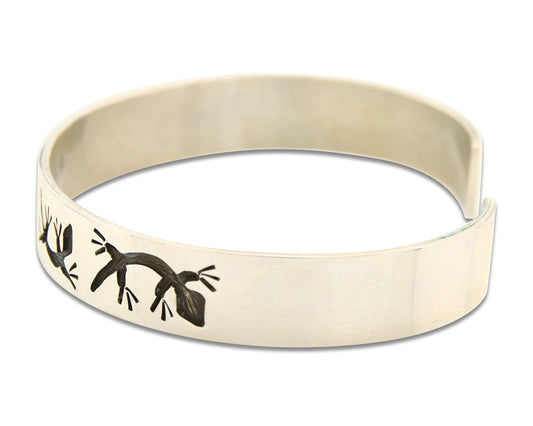 Hopi Bracelet 925 Silver Handmade Artist Signed Half Sun C.80's