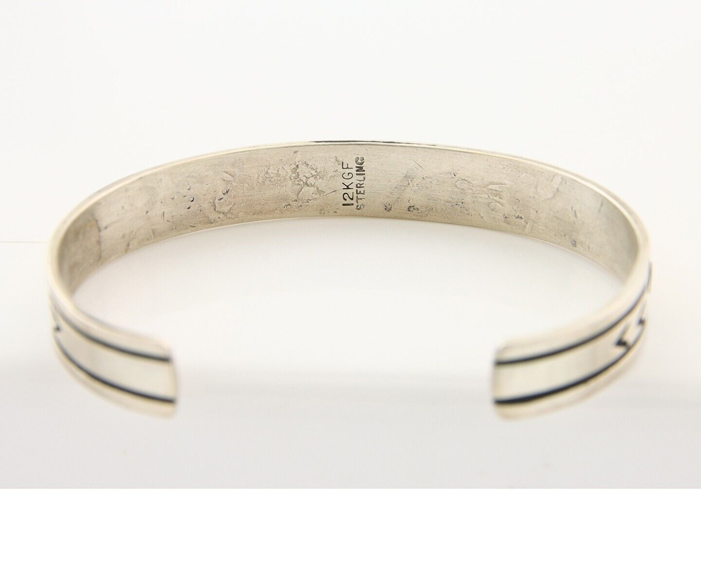 Navajo Bracelet 925 Silver & 12k Yellow Gold Filled Cuff Native American C.80's