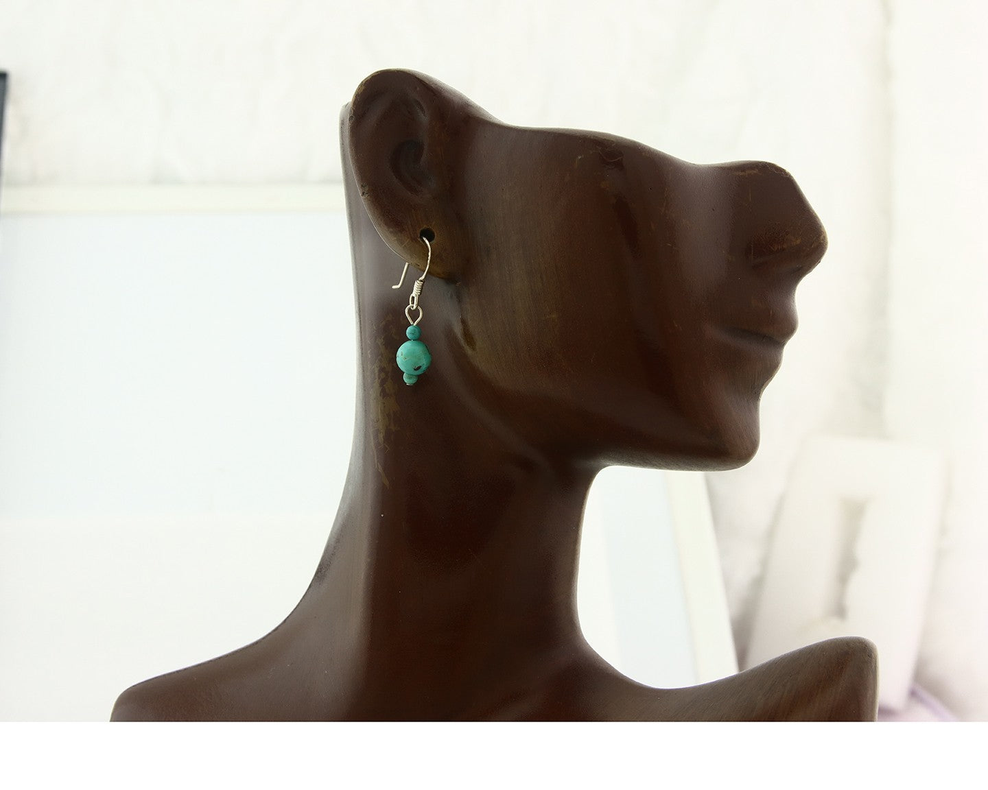 Navajo Earrings Sterling Silver Turquoise Dangle Vintage Authentic