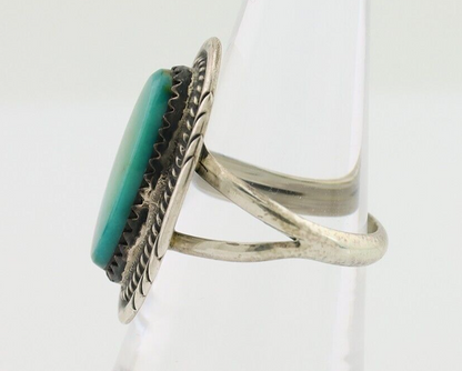Navajo Ring 925 Silver Natural Turquoise Native American Artist C.80's