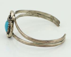 Navajo Slave Bracelet 925 Silver Arizona Turquoise Native American Artist C.80's