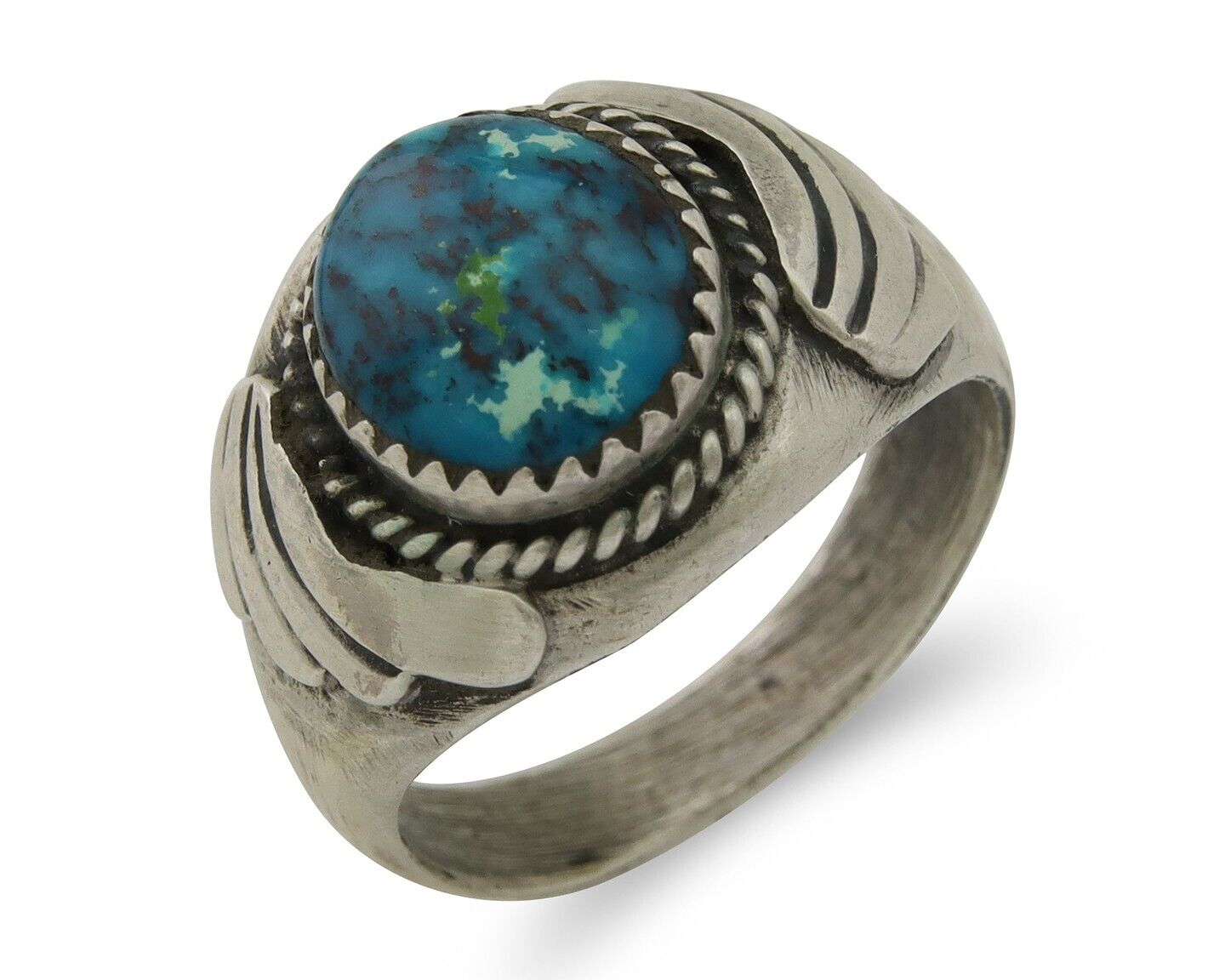 Navajo Ring 925 Silver Turquoise Turpen's Pawn Vault Artist Native C.80's