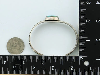 Navajo Cuff Bracelet 925 Sterling Silver Turquoise Vintage Handmade