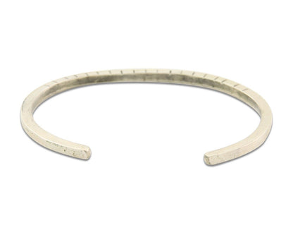 Navajo Bracelet 925 Silver Hand Stamped Signed M.C. ISASIB C.80's